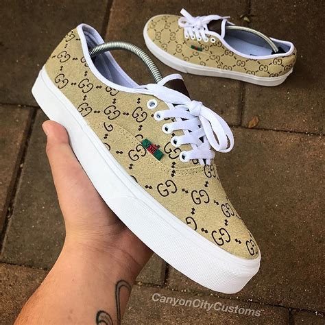 Vans x Gucci Custom NEW W TAGS Black White Canvas Suede 